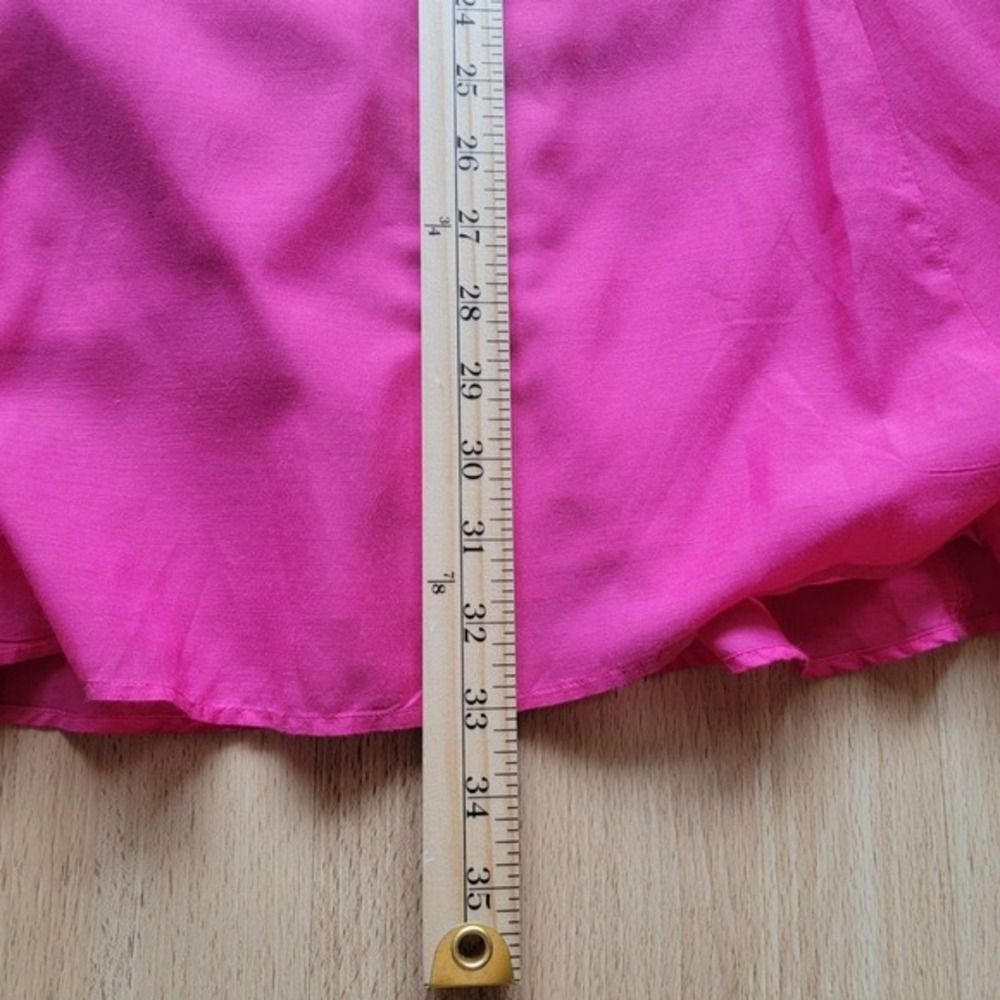 J.Crew Re-Imagined Hot Pink Smocked Back Baba doll Mini Dress Womens 8 Fuchsia - Picture 9 of 12